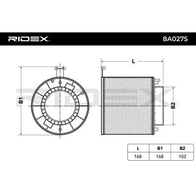 Filtr Powietrza RIDEX 8A0275 8A0275 - foto 4