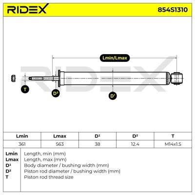 Amortyzator RIDEX 854S1310 854S1310 - foto 7