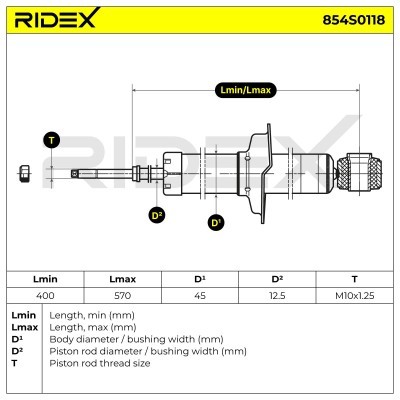 Amortyzator RIDEX 854S0118 854S0118 - foto 8