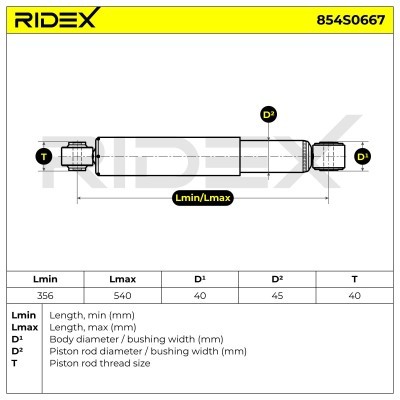 Amortyzator RIDEX 854S0667 854S0667 - foto 8