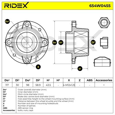 Łożysko Koła RIDEX 654W0455 654W0455 - foto 7