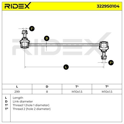 Łącznik Stabilizatora RIDEX 3229S0104 3229S0104 - foto 3