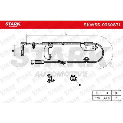 Czujnik ABS Stark SKWSS-0350871 SKWSS-0350871 - foto 6