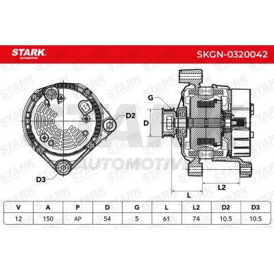 Alternator Stark SKGN-0320042 SKGN-0320042 - foto 6