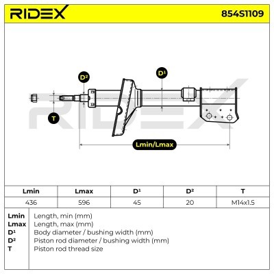 Amortyzator RIDEX 854S1109 854S1109 - foto 5