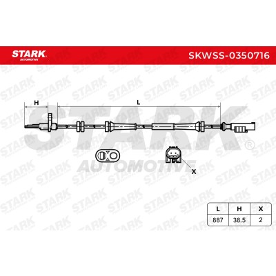 Czujnik ABS Stark SKWSS-0350716 SKWSS-0350716 - foto 5