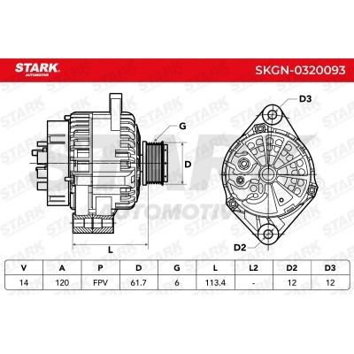 Alternator Stark SKGN-0320093 SKGN-0320093 - foto 5