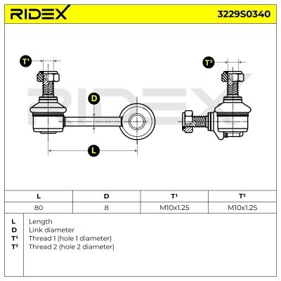 Łącznik Stabilizatora RIDEX 3229S0340 3229S0340 - foto 8