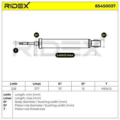 Amortyzator RIDEX 854S0037 854S0037 - foto 5
