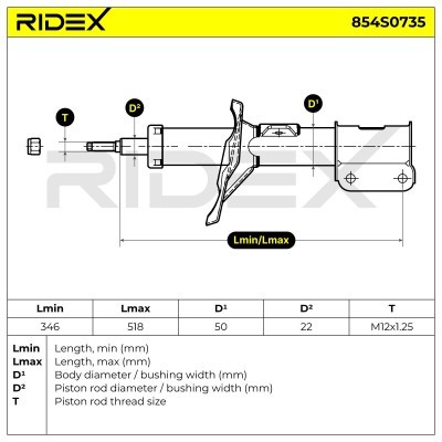 Amortyzator RIDEX 854S0735 854S0735 - foto 9