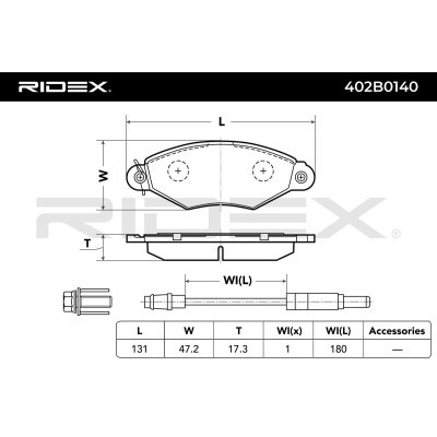 Klocki hamulcowe RIDEX 402B0140 402B0140 - foto 7