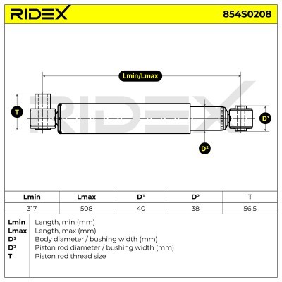 Amortyzator RIDEX 854S0208 854S0208 - foto 6