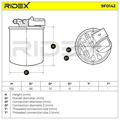Filtr Paliwa RIDEX 9F0142 9F0142 - foto 5
