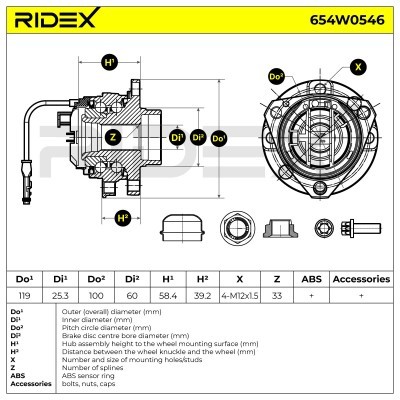Łożysko Koła RIDEX 654W0546 654W0546 - foto 7