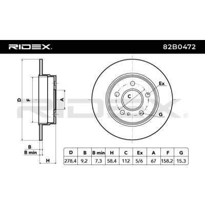 Tarcza hamulcowa RIDEX 82B0472 82B0472 - foto 6
