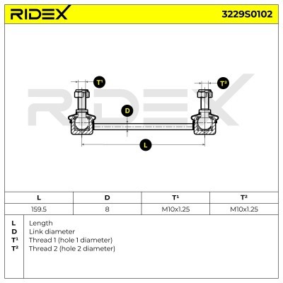 Łącznik Stabilizatora RIDEX 3229S0102 3229S0102 - foto 4