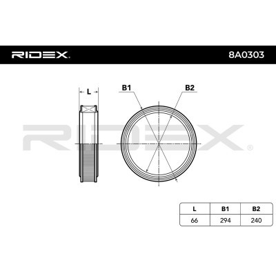 Filtr Powietrza RIDEX 8A0303 8A0303 - foto 6