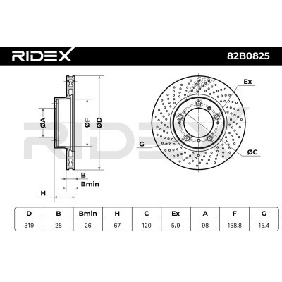 Tarcza hamulcowa RIDEX 82B0825 82B0825 - foto 3