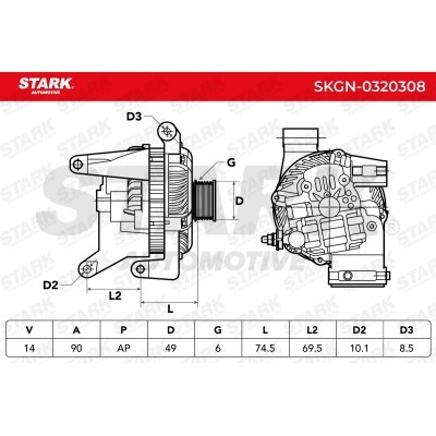 Alternator Stark SKGN-0320308 SKGN-0320308 - foto 7