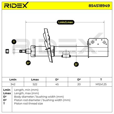 Amortyzator RIDEX 854S18949 854S18949 - foto 6