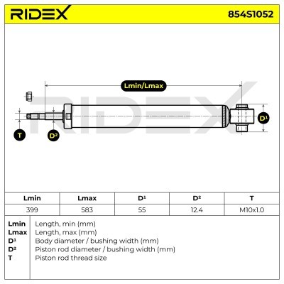 Amortyzator RIDEX 854S1052 854S1052 - foto 5