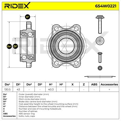 Łożysko Koła RIDEX 654W0221 654W0221 - foto 7