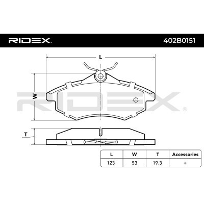 Klocki hamulcowe RIDEX 402B0151 402B0151 - foto 4