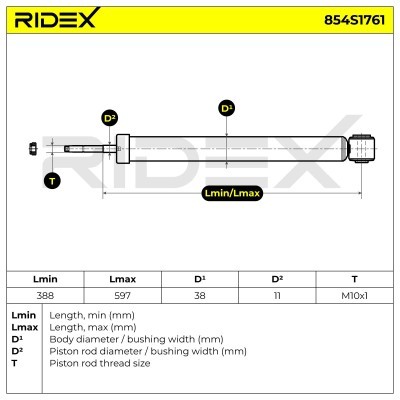 Amortyzator RIDEX 854S1761 854S1761 - foto 8