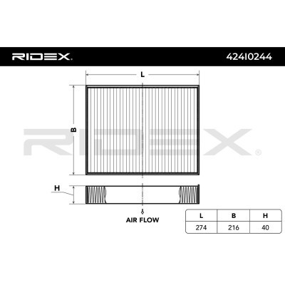 Filtr Kabinowy RIDEX 424I0244 424I0244 - foto 4