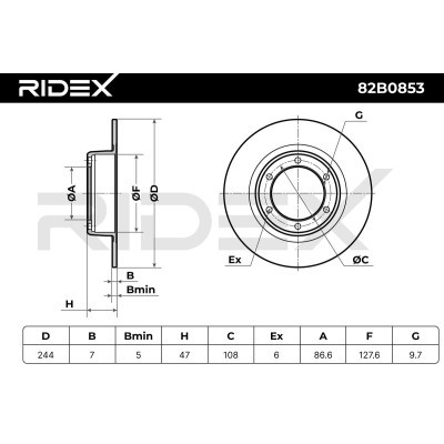 Tarcza hamulcowa RIDEX 82B0853 82B0853 - foto 4