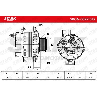 Alternator Stark SKGN-03221613 SKGN-03221613 - foto 6