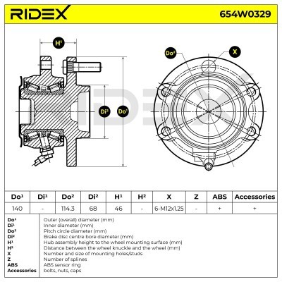 Łożysko Koła RIDEX 654W0329 654W0329 - foto 5