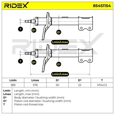 Amortyzator RIDEX 854S1154 854S1154 - foto 8