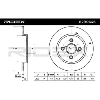 Tarcza hamulcowa RIDEX 82B0646 82B0646 - foto 3