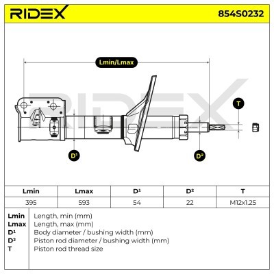 Amortyzator RIDEX 854S0232 854S0232 - foto 5