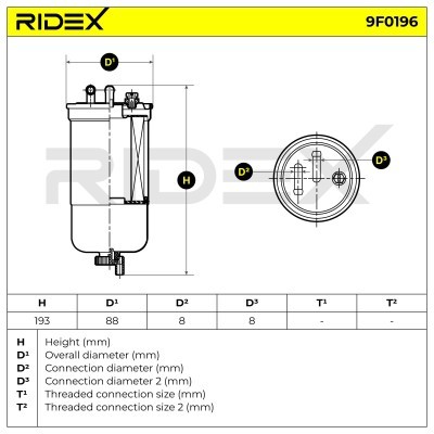Filtr Paliwa RIDEX 9F0196 9F0196 - foto 6