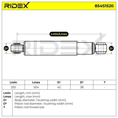 Amortyzator RIDEX 854S1520 854S1520 - foto 7