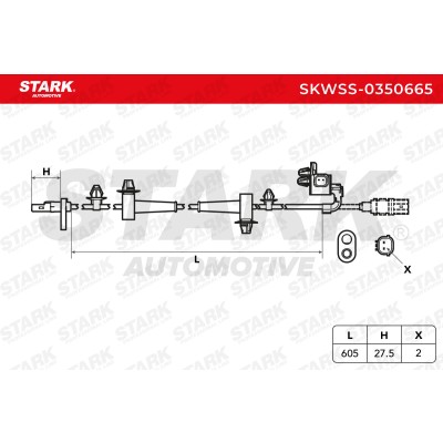 Czujnik ABS Stark SKWSS-0350665 SKWSS-0350665 - foto 6