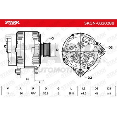Alternator Stark SKGN-0320288 SKGN-0320288 - foto 7