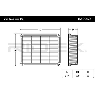 Filtr Powietrza RIDEX 8A0069 8A0069 - foto 6