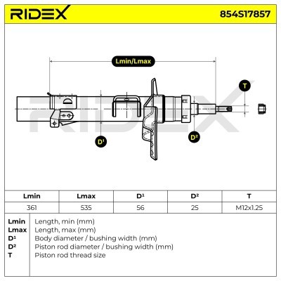 Amortyzator RIDEX 854S17857 854S17857 - foto 8