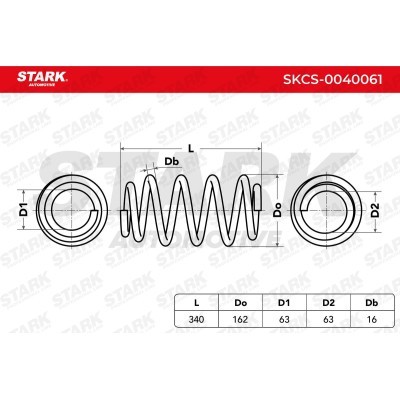 Sprężyna Zawieszenia Stark SKCS-0040061 SKCS-0040061 - foto 6