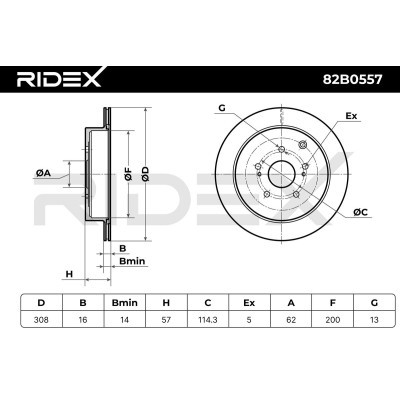 Tarcza hamulcowa RIDEX 82B0557 82B0557 - foto 4