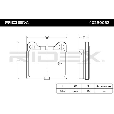 Klocki hamulcowe RIDEX 402B0082 402B0082 - foto 3