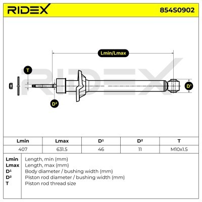 Amortyzator RIDEX 854S0902 854S0902 - foto 8