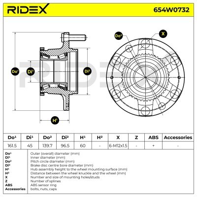 Łożysko Koła RIDEX 654W0732 654W0732 - foto 5
