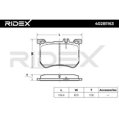 Klocki hamulcowe RIDEX 402B1163 402B1163 - foto 6