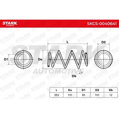 Sprężyna Zawieszenia Stark SKCS-0040641 SKCS-0040641 - foto 5