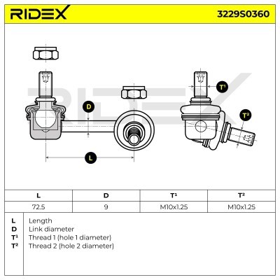 Łącznik Stabilizatora RIDEX 3229S0360 3229S0360 - foto 7