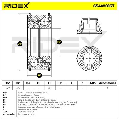 Łożysko Koła RIDEX 654W0167 654W0167 - foto 7